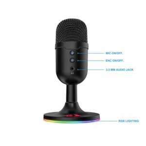 Redragon GM303 PULSAR Gaming Stream Microphone - Black - Image 5