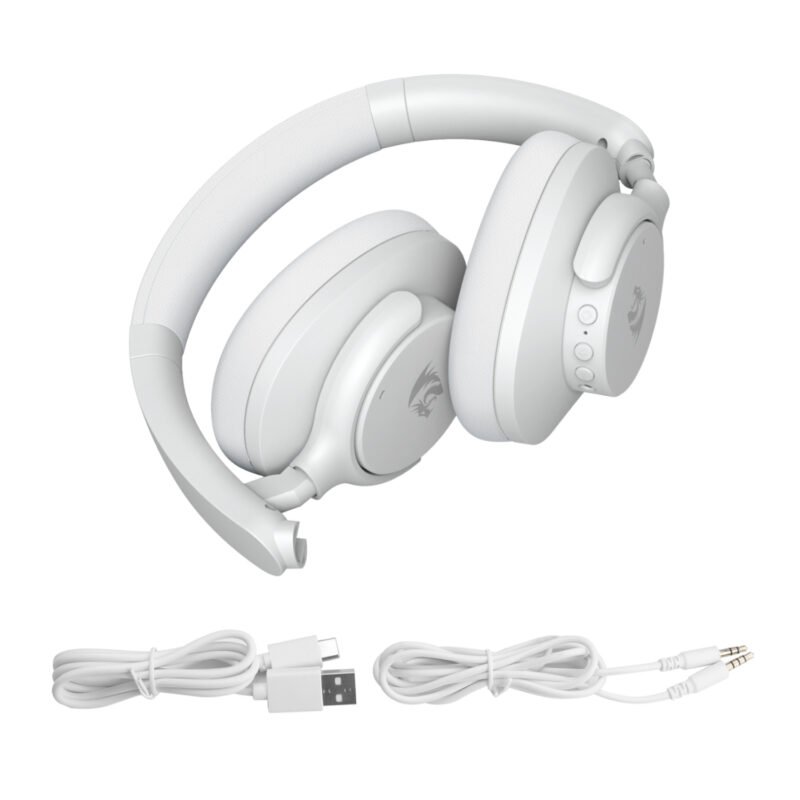 Redragon H610 VIBECORE ANC Bluetooth Wireless Over-ear Headphones – White