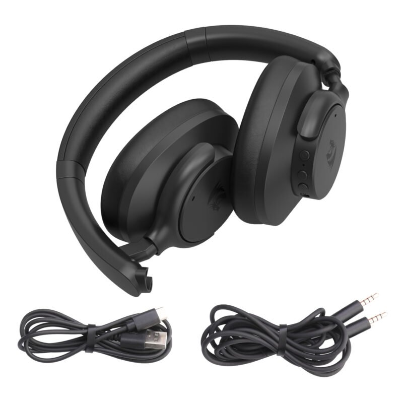 Redragon H610 VIBECORE ANC Bluetooth Wireless Over-ear Headphones - Black
