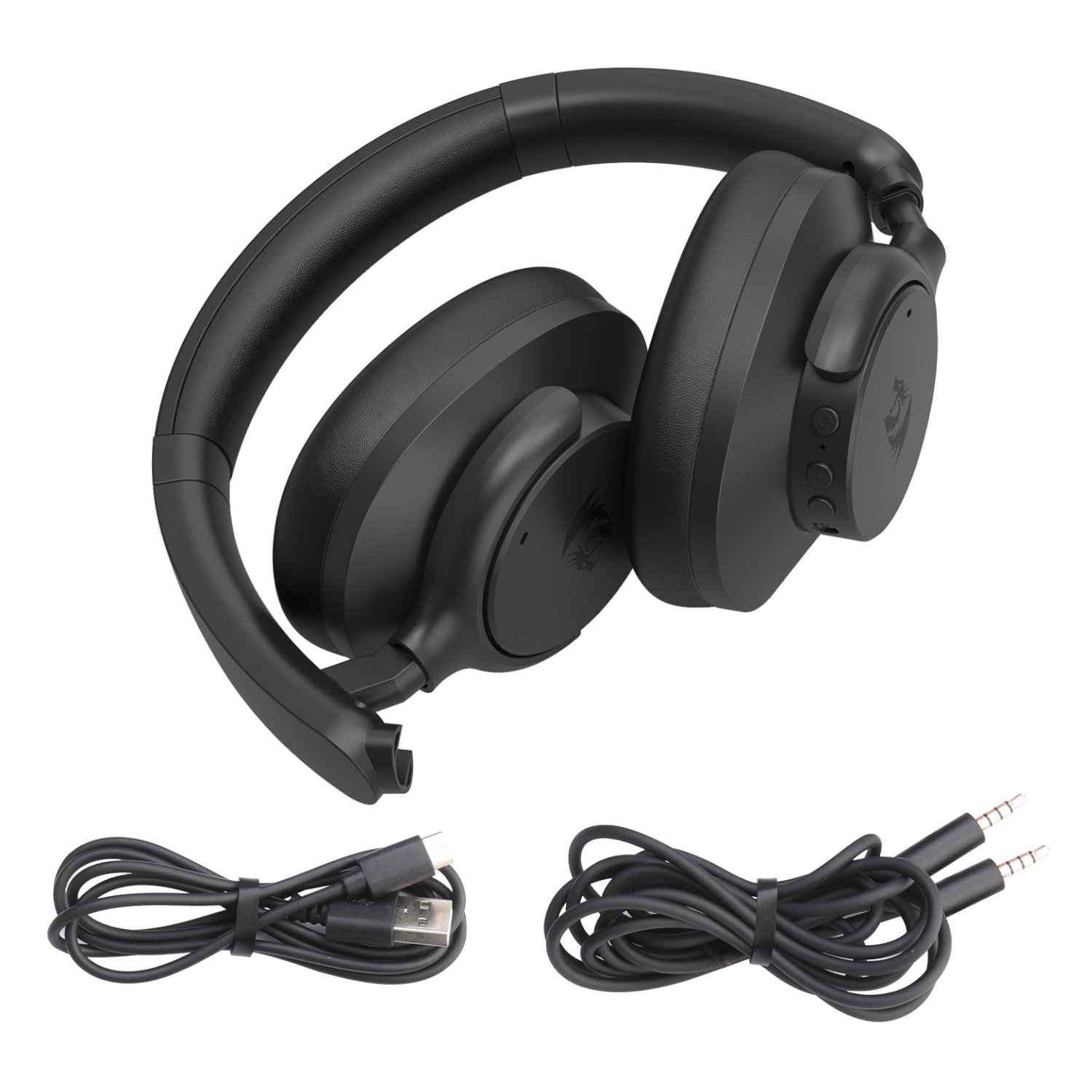 Redragon H610 VIBECORE ANC Bluetooth Wireless Over-ear Headphones - Black - Image 7