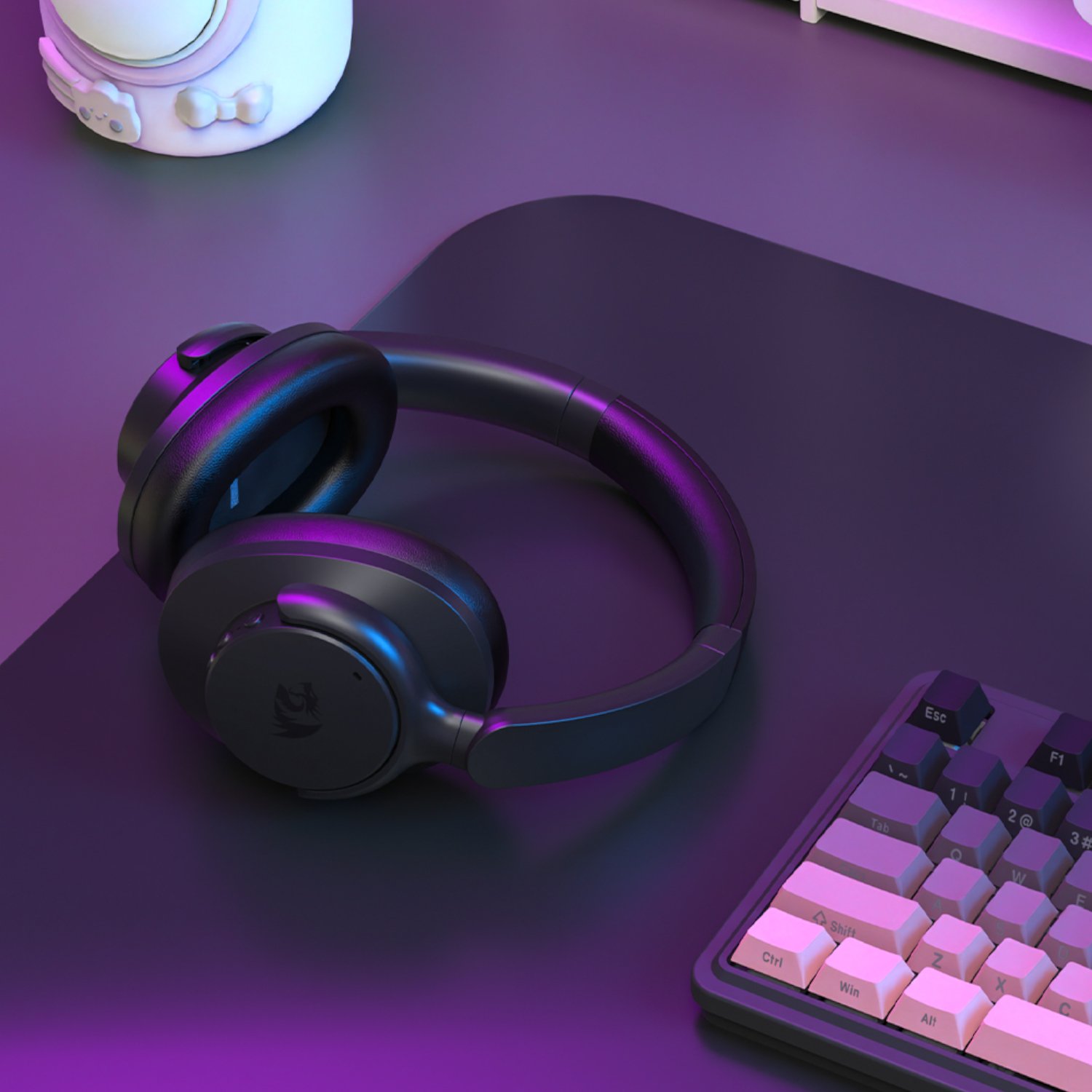 Redragon H610 VIBECORE ANC Bluetooth Wireless Over-ear Headphones - Black - Image 8