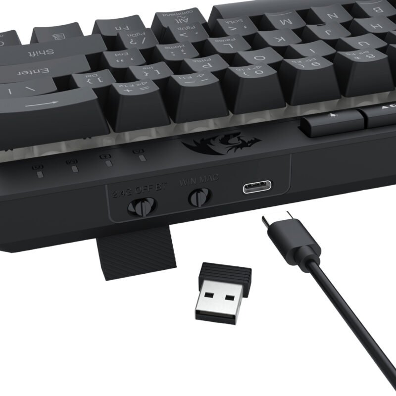 Redragon SHIVA K522 PRO RGB Wireless Gaming Keyboard- Black