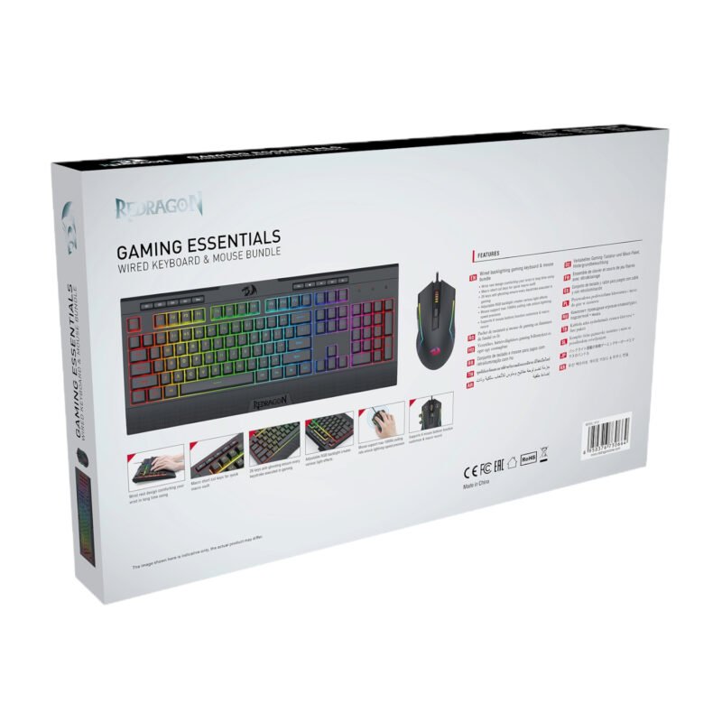 Redragon S151 Gaming Keyboard and Mouse Combo-Black