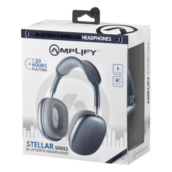 Amplify Stellar Series Bluetooth Headphones - Blue