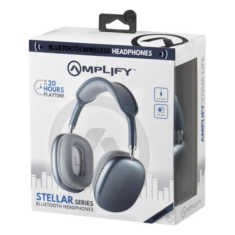 Amplify Stellar Series Bluetooth Headphones - Blue