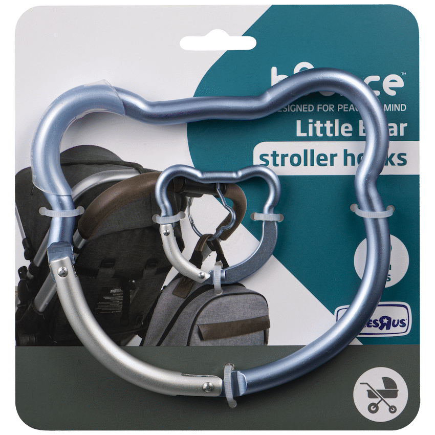 Bounce Stroller Hook 2pk Bear Blue - Image 1