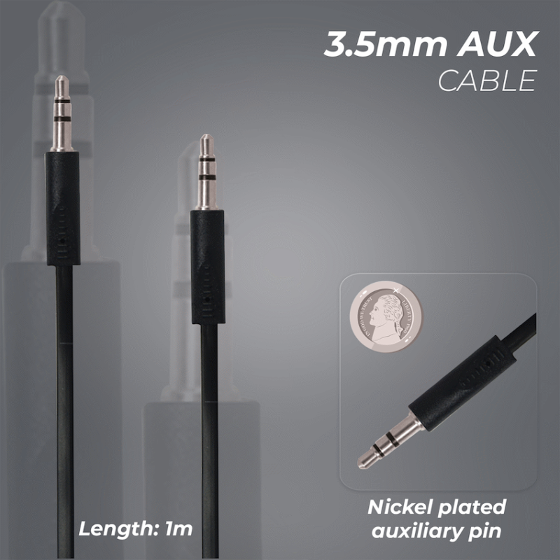 Bounce Cord Series AUX Cable - Black
