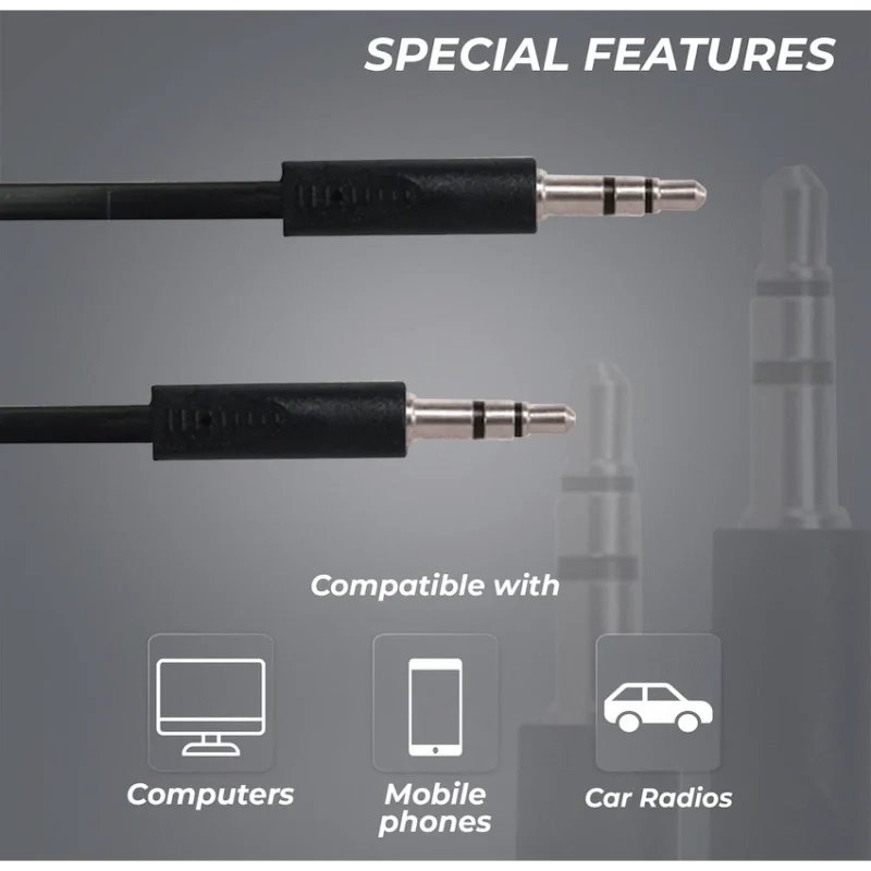 Bounce Cord Series AUX Cable - Black