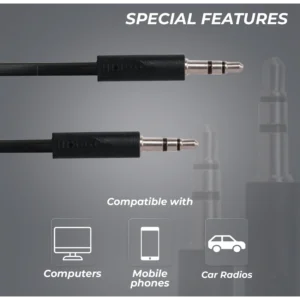 Bounce Cord Series AUX Cable - Black - Image 10