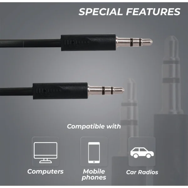 Bounce Cord Series AUX Cable - Black