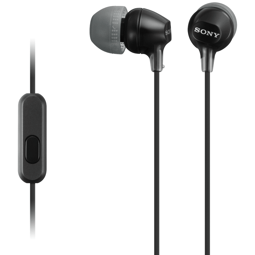 Sony MDR-EX15AP (Black) In-Ear Earphone with Mic for iPhone - Android - BlackBerry - Image 1