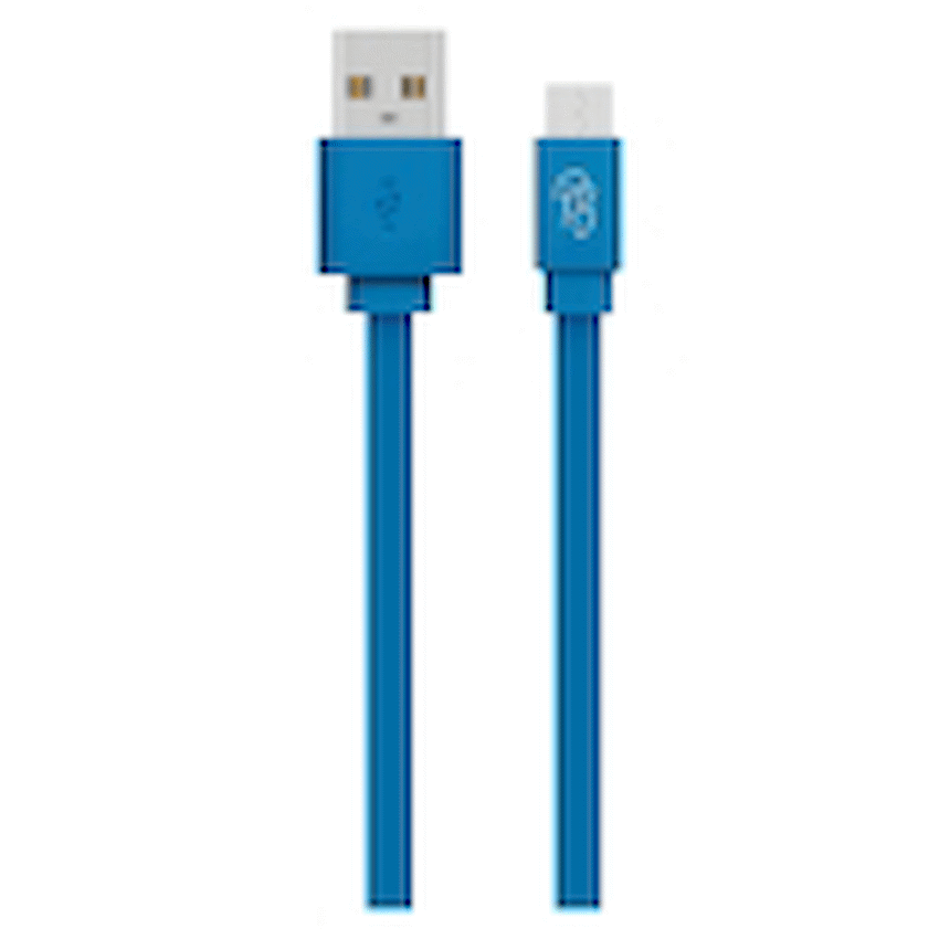 Pro Bass Energize Series Packaged Micro USB Cable - Blue 1.2m - Image 1