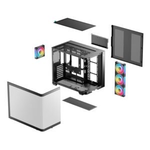 DeepCool CG530U 4F ATX Gaming Chassis - Black - Image 7