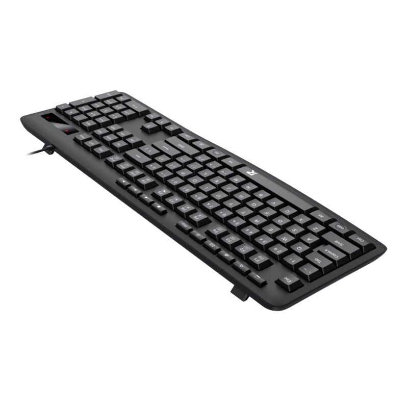 Redragon BK-7366 Full-size Ergonomic Wired Membrane Office Keyboard - Black