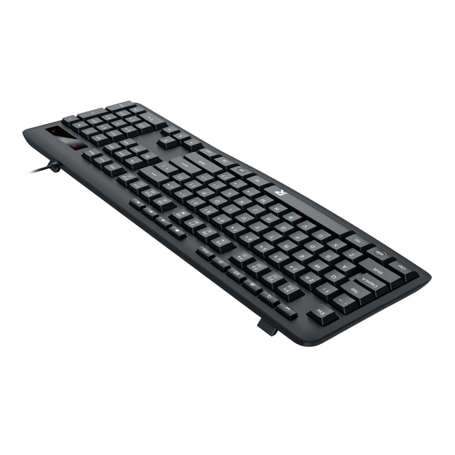 Redragon BK-7366 Full-size Ergonomic Wired Membrane Office Keyboard - Black - Image 4