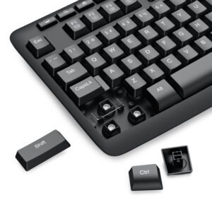 Redragon BK-7366 Full-size Ergonomic Wired Membrane Office Keyboard - Black - Image 7