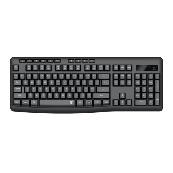 Redragon BK-7367 Full-size Ergonomic Wireless Membrane Office Keyboard - Black