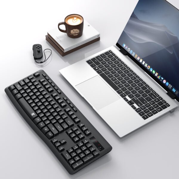 Redragon BK-7367 Full-size Ergonomic Wireless Membrane Office Keyboard - Black