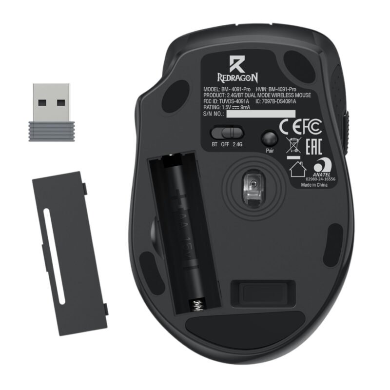 Redragon BM-4091 PRO 26000 DPI Dual Mode Wireless Gaming Mouse - Black