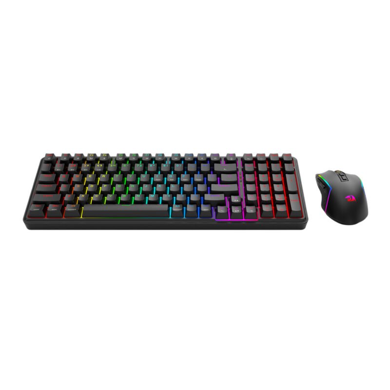 Redragon S162 RGB 3-Mode Wireless Mechanical Gaming Keyboard and Mouse Combo - Black