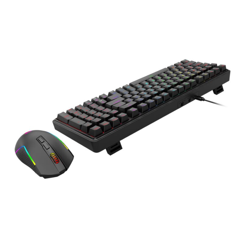 Redragon S162 RGB 3-Mode Wireless Mechanical Gaming Keyboard and Mouse Combo - Black