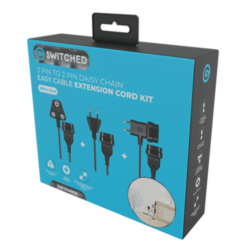 Switched Easy Cable Extender Daisy Chain Kit 6m Total