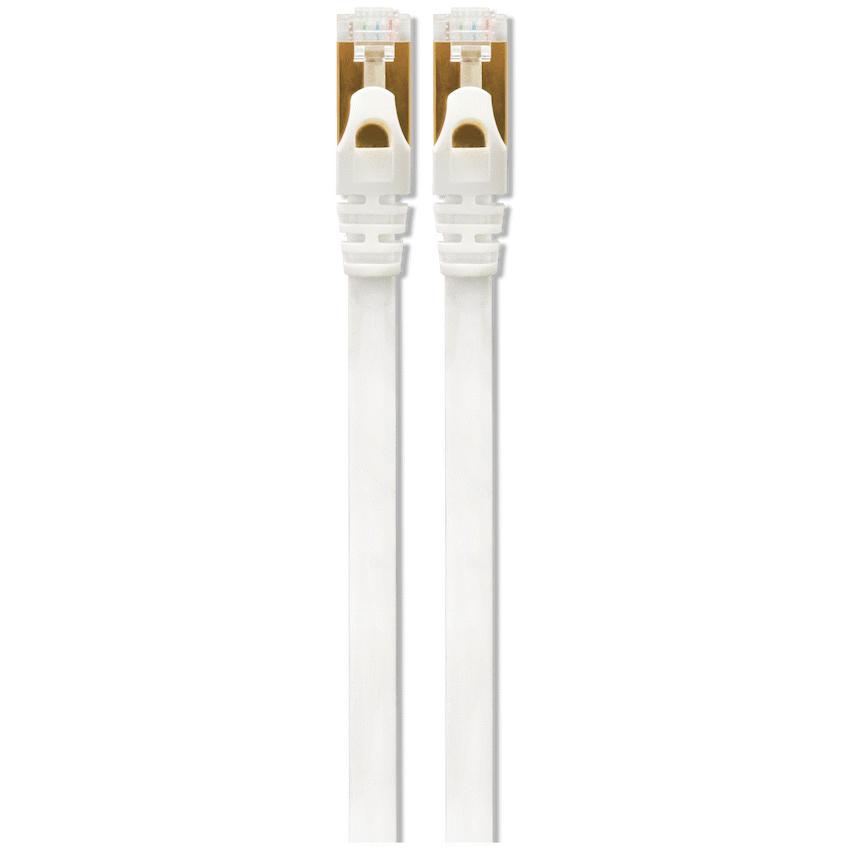 VolkanoX Giga Series Cat 7 Ethernet Cable 3m - White, Gold Tips - Image 1