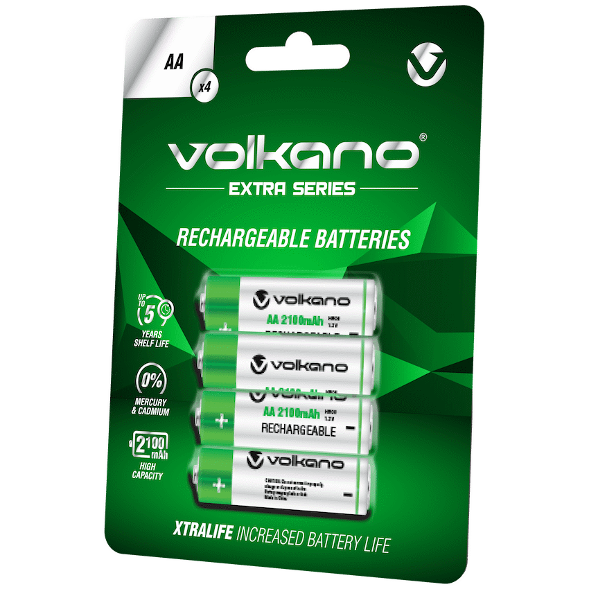 Volkano Extra Series Rechargeable AA Batteries (Pack of 4) - Image 1