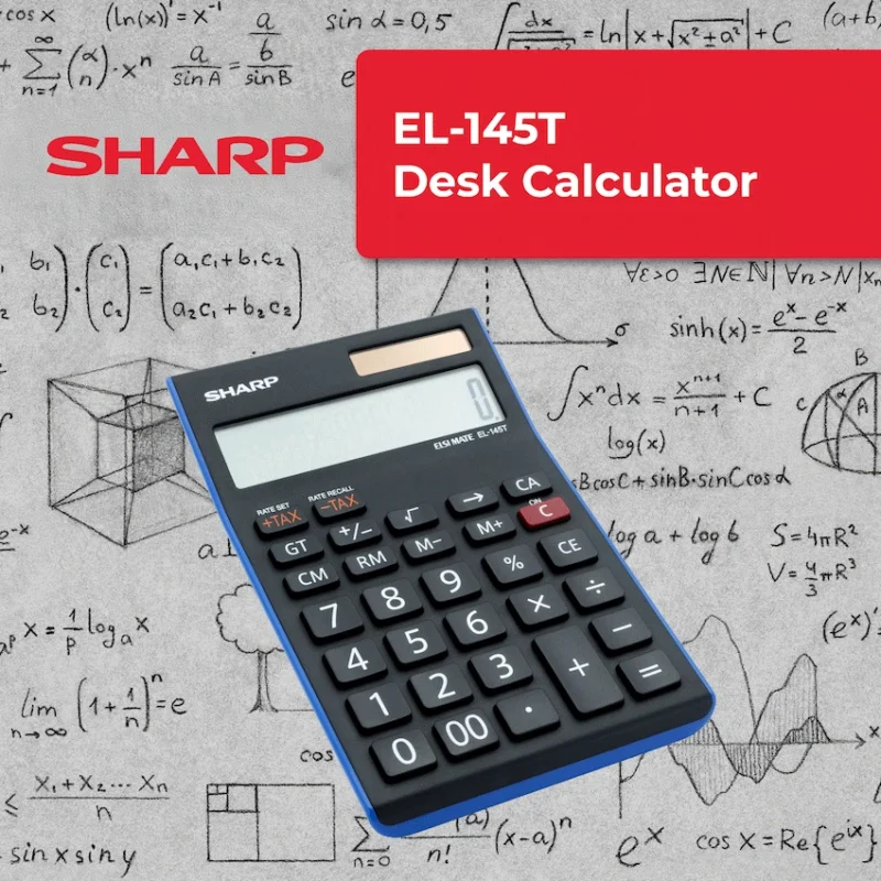 Sharp EL-145T Desk Calculator - 14 Digit Tax