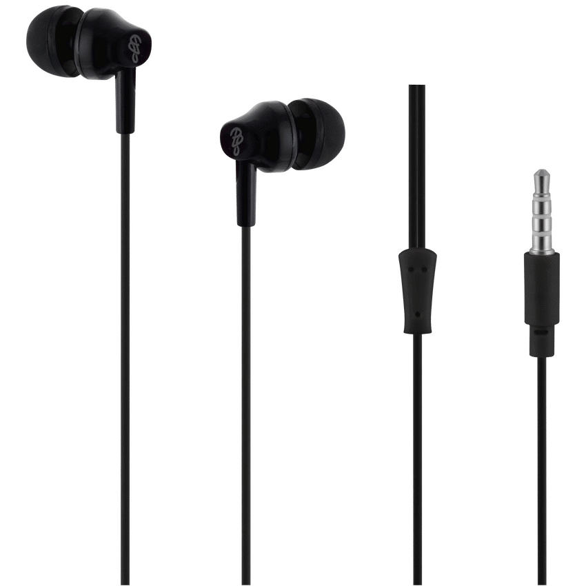 Pro Bass Genesis Series 3.5mm Wired Earphones (No Mic) - Black - Image 1
