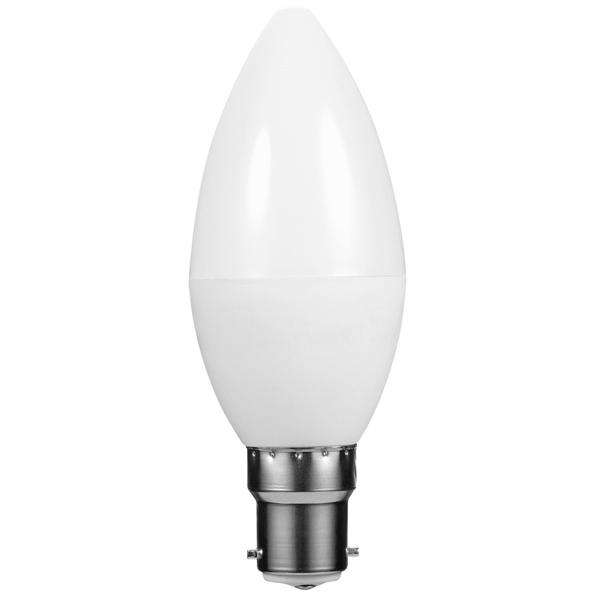 SWITCHED 5W Candle LED Light Bulb B22 - Warm White - Image 1