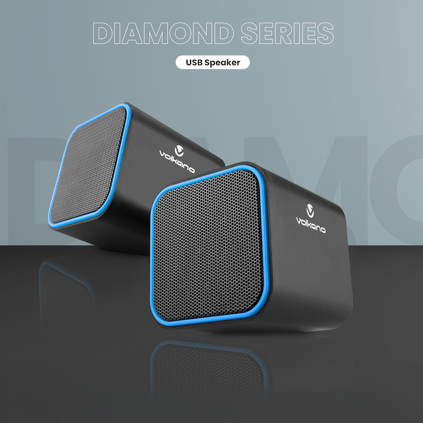 Volkano Diamond Series USB Speaker - Blue - Image 9