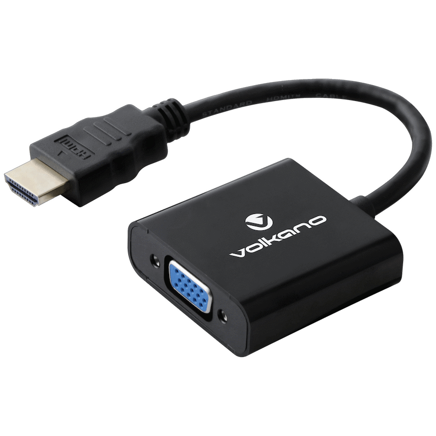 Volkano Annex Series HDMI Male to VGA Female Converter, 10cm Cable, with Sound - Image 1