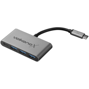 VolkanoX Core Hub series USB Type C to 3x USB 3.0 plus Power - 10cm - Charcoal - Image 3