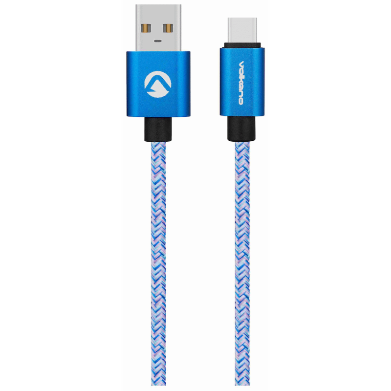 Volkano Fashion Series Micro USB Cable 1.8m - Sky Blue
