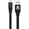 Volkano Slim Series Flat PVC Micro USB Cable 1.2m - Black