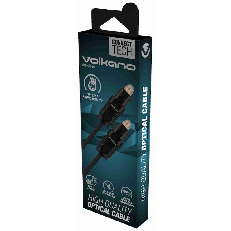 Volkano Optic Series 2m Optical Cable - Black