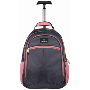 Volkano Orthopaedic Trolley Backpack 27L - Dark Grey/Pink