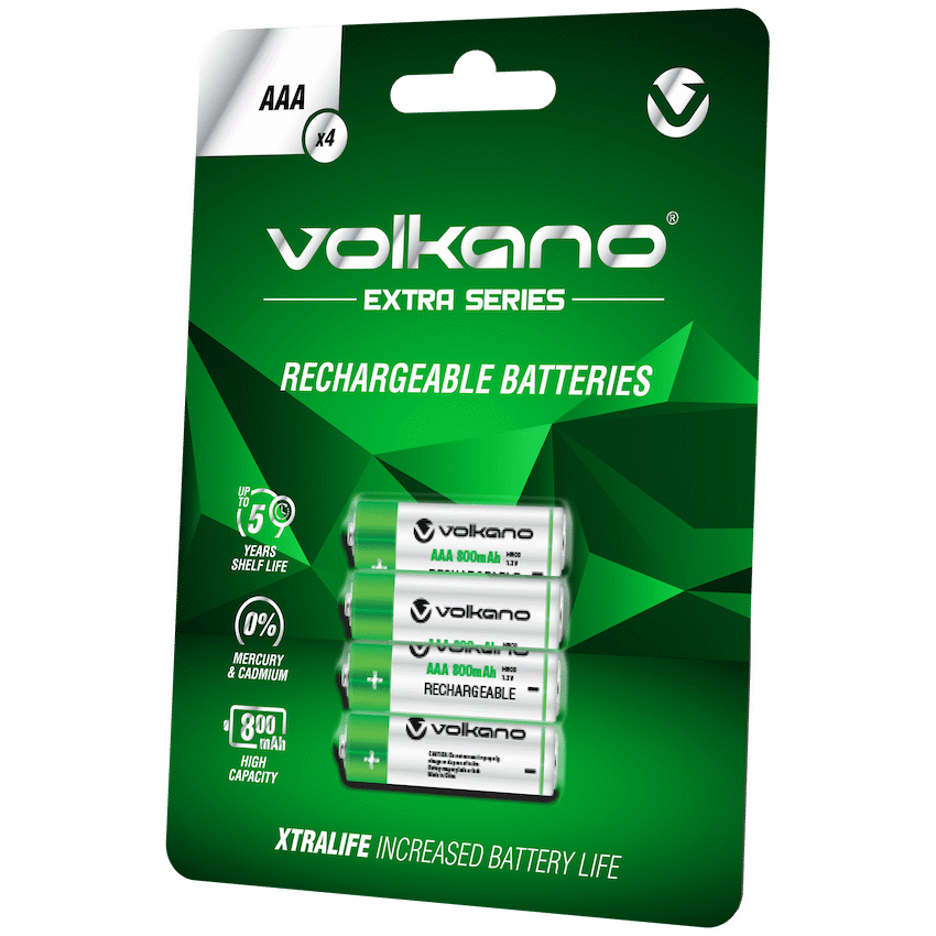 Volkano Extra Series AAA Rechargeable Batteries Pack of 4 - Image 1