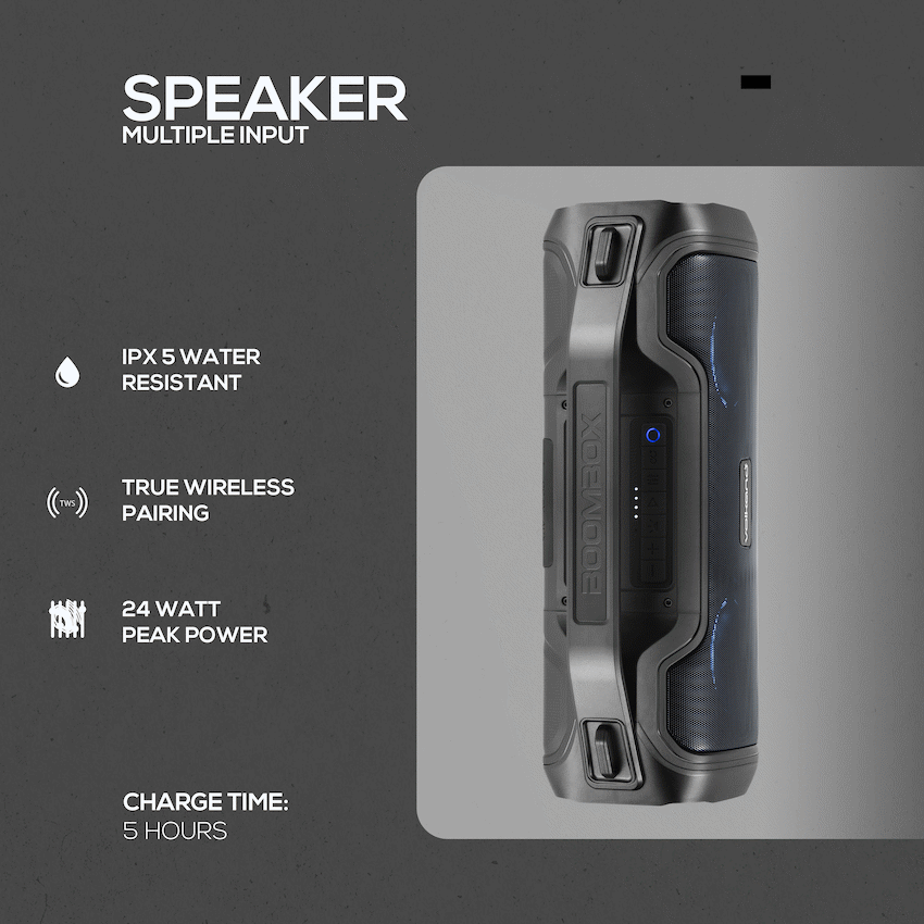VolkanoX Adder Series Bluetooth Speaker - Black - Image 5