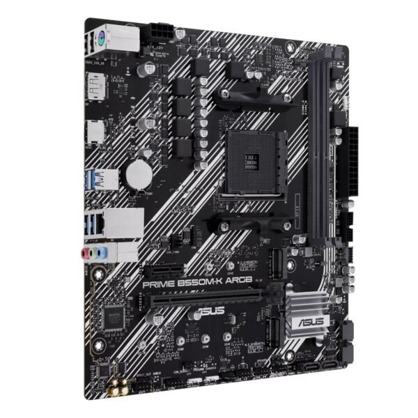 Asus PRIME B550M-K ARGB AM4 and Asus Prime LC 240 ARGB Liquid CPU Cooler Bundle