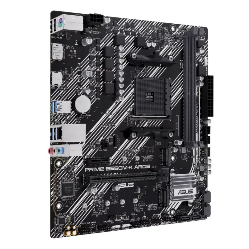 Asus PRIME B550M-K ARGB AM4 and Asus Prime LC 240 ARGB Liquid CPU Cooler Bundle