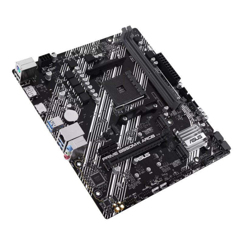 Asus PRIME B550M-K ARGB AM4 and Asus Prime LC 240 ARGB Liquid CPU Cooler Bundle