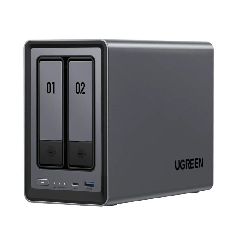 UGreen NASync DXP2800 2 Bay NAS with Seagate Ironwolf NAS 8TB SATA Hard Drive Bundle (2x 4TB)