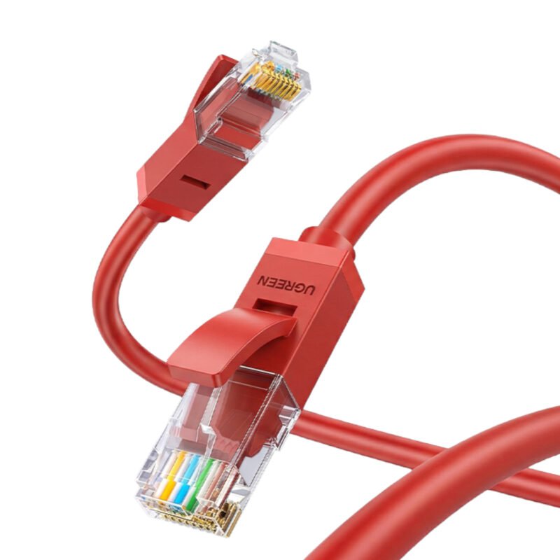 UGREEN RJ45 CAT6 1m LAN Network Cable – (1Gbps, 250MHz) – Red