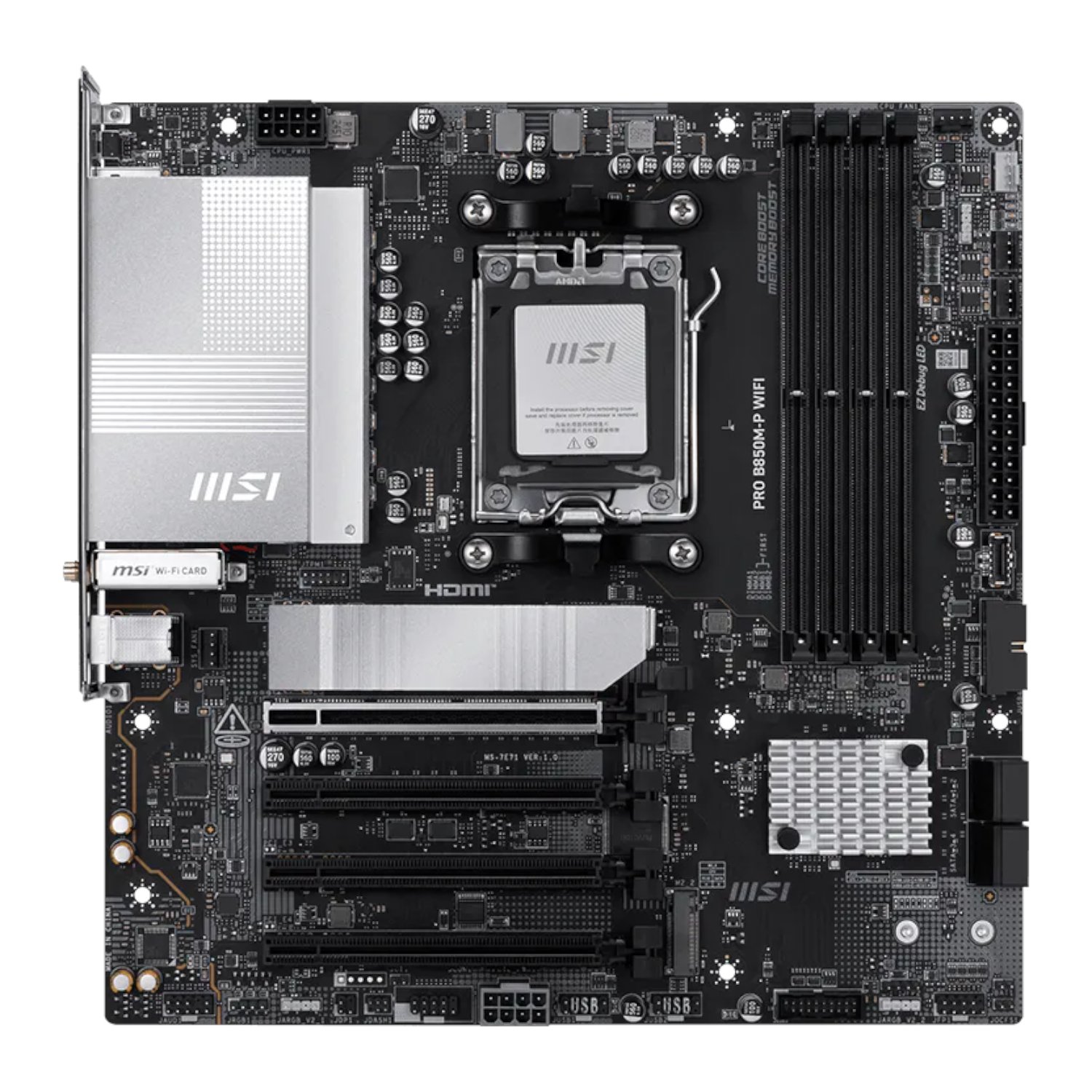 MSI PRO B850M-P WIFI AM5 mATX Motherboard - Image 2