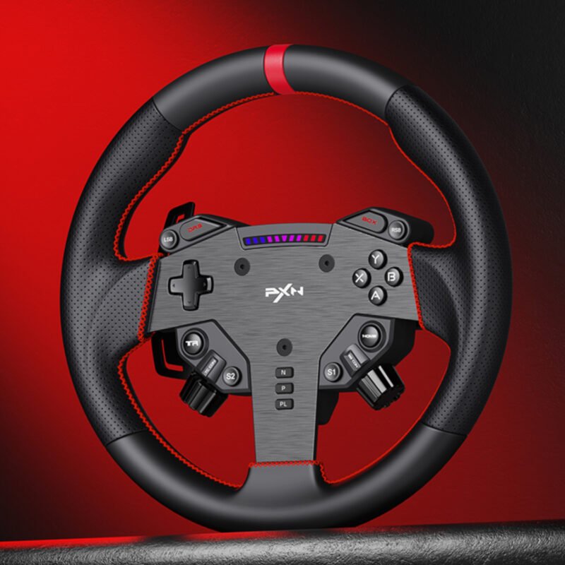 PXN VD4 Direct Drive Sim Racing Wheel – PD-HM Dual Pedal – Z8 Clamp Bundle