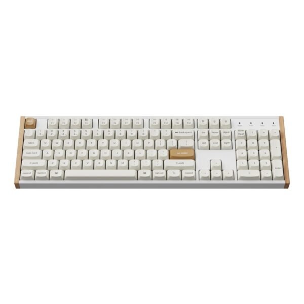 Keychron K10 HE Special Edition Full-size Hot-Swap Gateron Dbl-Rail Nebula Switch RGB Wireless Keyboard - White (Wood + Al)
