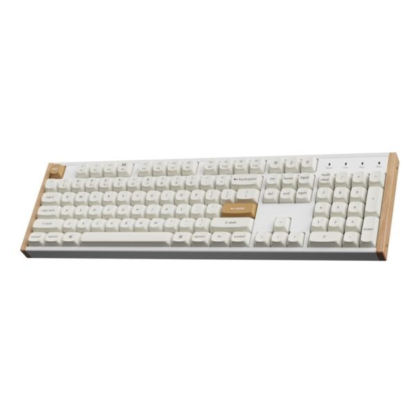 Keychron K10 HE Special Edition Full-size Hot-Swap Gateron Dbl-Rail Nebula Switch RGB Wireless Keyboard - White (Wood + Al)