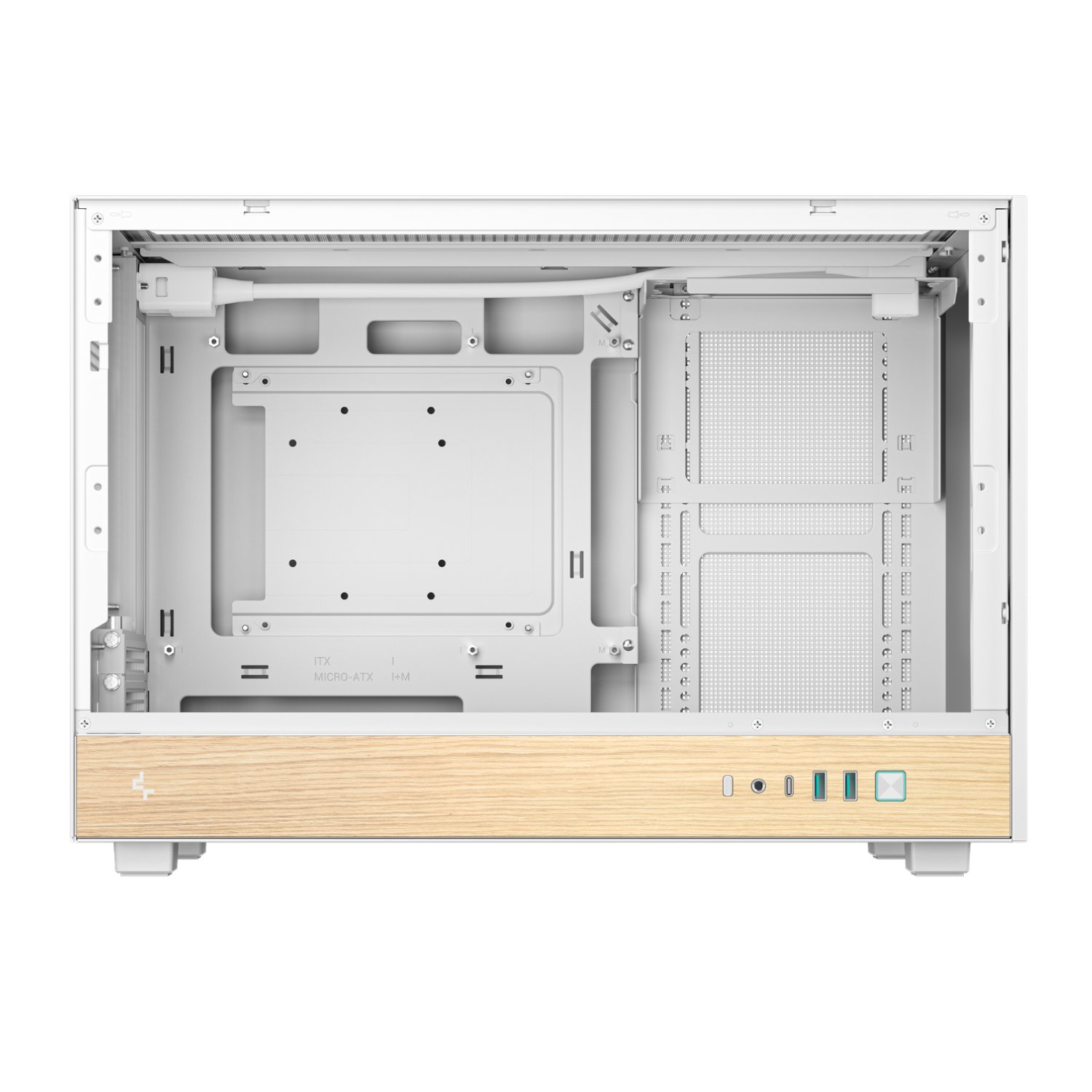 DeepCool CH260 Wood mATX Gaming Chassis White - Image 9